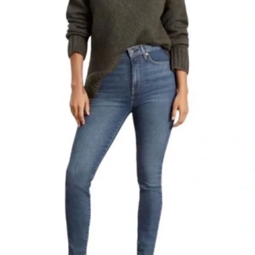 Everlane The Way High Stretch Raw Hem Skinny Jeans